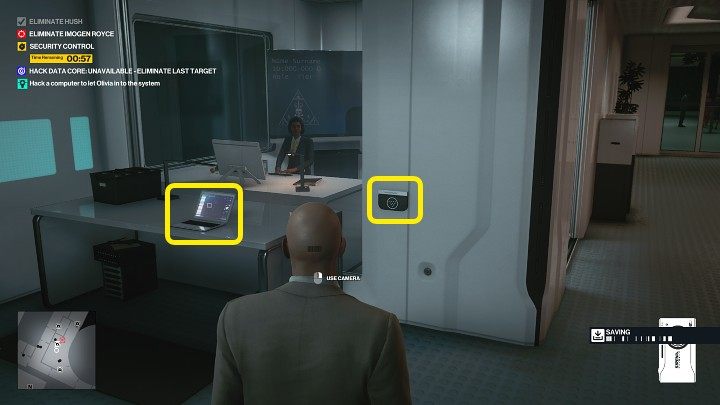 Using your camera, scan the panel marked in the image above - Hitman 3: Certainty Principle - Chongqing, Mission Stories, solution - End Of An Era - Chongqing - Hitman 3 Guide