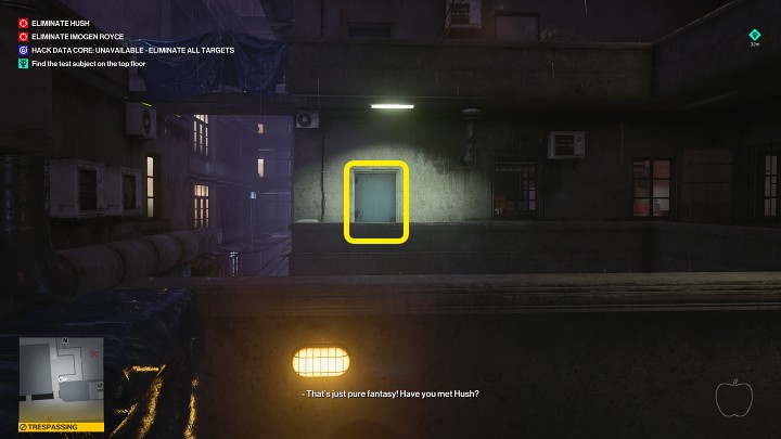 Go through the balcony to the blue door - Hitman 3: Impulse Control - Chongqing - Mission Story, walkthrough - End Of An Era - Chongqing - Hitman 3 Guide