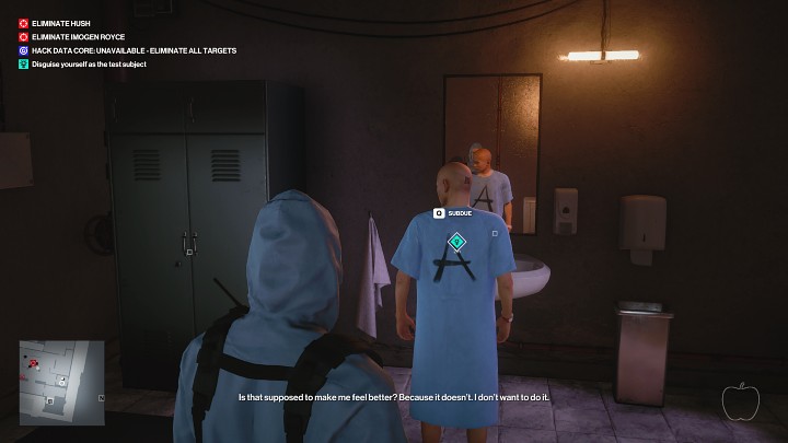 Turn right and enter the room through the narrow door (point 57 on the map) - Hitman 3: Impulse Control - Chongqing - Mission Story, walkthrough - End Of An Era - Chongqing - Hitman 3 Guide