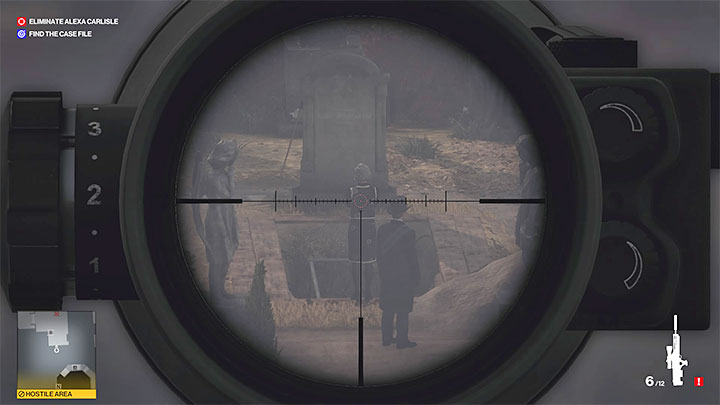 Wait until Alexa arrives and makes a round with the gravedigger - Hitman 3: Assassinating Alexa Carlisle - Death in the Family - Dartmoor - Hitman 3 Guide