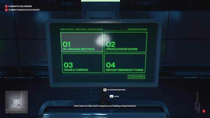 Arrange a fictional meeting (1 tile) so that both objectives appear in one place - Hitman 3: Marcus Stuyvesant - how to kill him? Dubai, walkthrough - On Top of the World - Dubai - Hitman 3 Guide