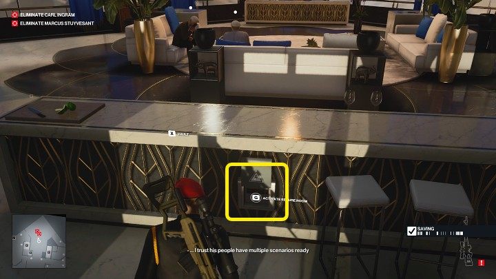 Now you have to wait for Marcus - Hitman 3: Marcus Stuyvesant - how to kill him? Dubai, walkthrough - On Top of the World - Dubai - Hitman 3 Guide