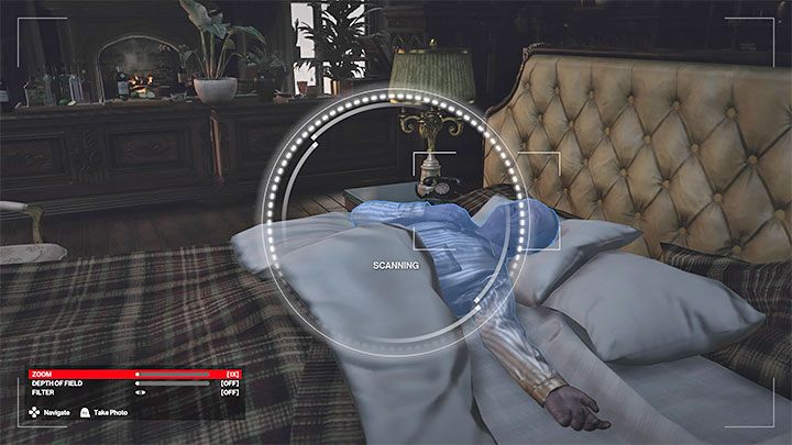 The corridor next to the bedroom is guarded by 2 guards - you can go past them using your guard/private investigator disguise, or you can reach the bedroom from the balcony, a small office or the adjacent secret room - Hitman 3: Camera intel locations - map, list - Death in the Family - Dartmoor - Hitman 3 Guide