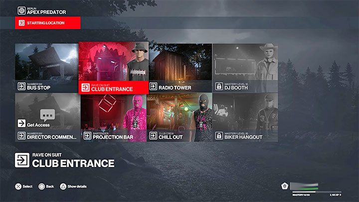 By advancing in levels of mission mastery in Berlin, you can choose alternative mission starting locations - Hitman 3: Holle Club - how to get inside? - Apex Predator - Berlin - Hitman 3 Guide