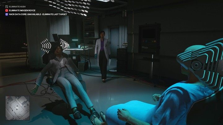 After some time, Hush will return upstairs and the experiment will continue - Hitman 3: Hush - how to kill? - Chongqing, China, walkthrough - End Of An Era - Chongqing - Hitman 3 Guide