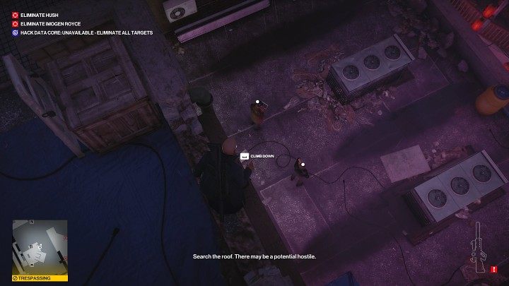Once you've shot down 5 drones, you'll have to wait a bit for two more devices to appear over Hush's building - Hitman 3: Hush - how to kill? - Chongqing, China, walkthrough - End Of An Era - Chongqing - Hitman 3 Guide