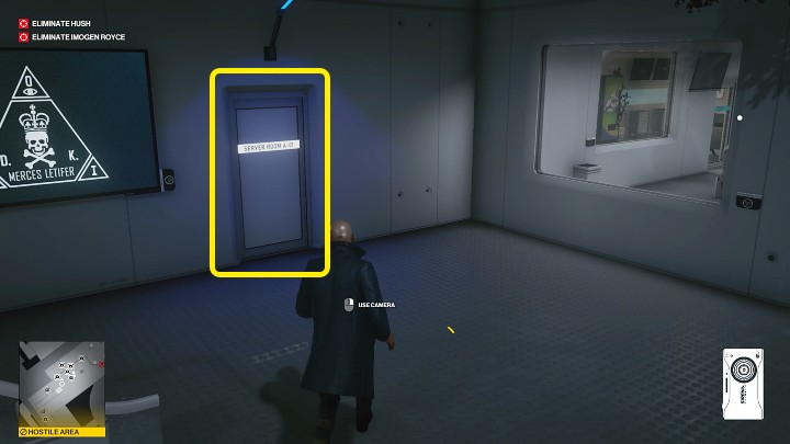 Go down the stairs and turn left inside the room - Hitman 3: Imogen Royce - how to kill her? Chongqing, China, walkthrough guide - End Of An Era - Chongqing - Hitman 3 Guide