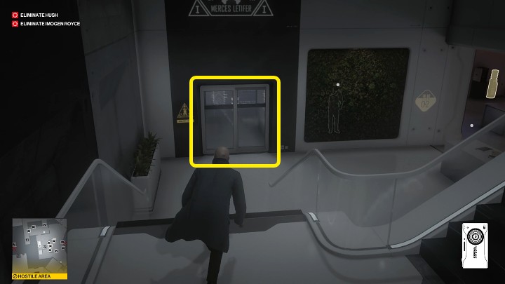 Go downstairs and then through the double doors - Hitman 3: Imogen Royce - how to kill her? Chongqing, China, walkthrough guide - End Of An Era - Chongqing - Hitman 3 Guide