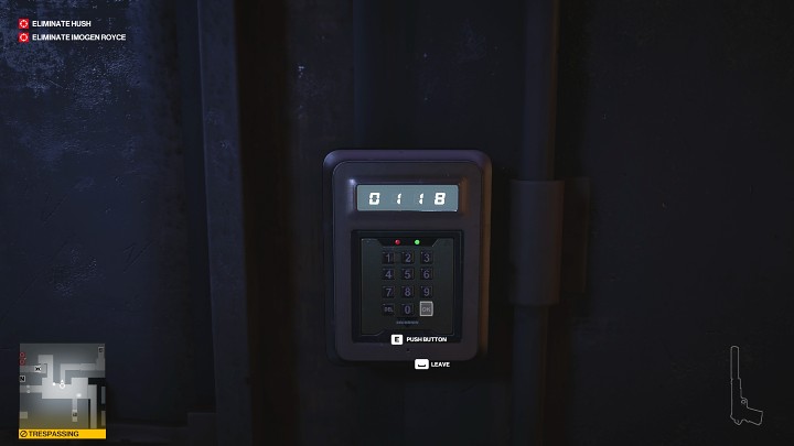 Approach the hidden passage to the ICA facility and enter the code 0118 to gain access - Hitman 3: Imogen Royce - how to kill her? Chongqing, China, walkthrough guide - End Of An Era - Chongqing - Hitman 3 Guide