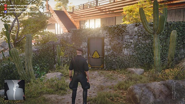You must reach the locked door from the north and unlock it - Hitman 3: The Farewell, Mendoza - map, mission information - The Farewell - Mendoza - Hitman 3 Guide