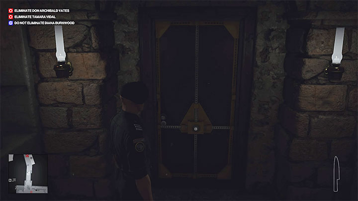 Approach the locked door from the north and unlock them - Hitman 3: The Farewell, Mendoza - map, mission information - The Farewell - Mendoza - Hitman 3 Guide