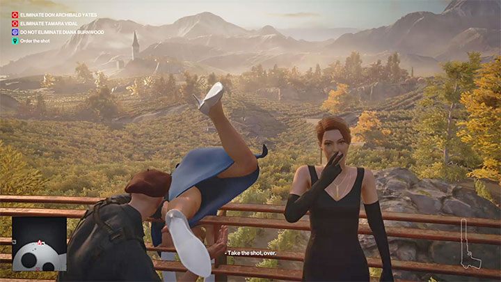 If you encounter this problem, reload the game using the save before Tamara has been shot - Hitman 3: Eyes on Target - Mendoza, walkthrough, mission stories - The Farewell - Mendoza - Hitman 3 Guide