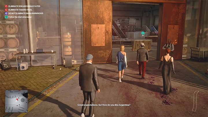 Return to the spot where you left Corvo Black's disguise - it should be where you put on the disguise of the winery worker - Hitman 3: The Tour - Mendoza, walkthrough, mission story - The Farewell - Mendoza - Hitman 3 Guide