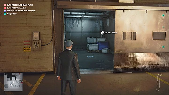 The first possible assassination option is related to the freezer located in the wine production room (no - Hitman 3: The Tour - Mendoza, walkthrough, mission story - The Farewell - Mendoza - Hitman 3 Guide