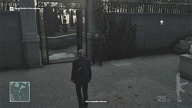 You must get to the southwestern part of the gardens - Murdering Viktor Novikov | Paris: The Showstopper - Paris: The Showstopper - Hitman Game Guide
