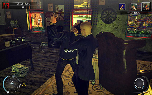 After getting to the first floor, you have to decide how to get rid of Colvin - Streets of Hope - Murdering Tyler Colvin - 9: Shaving Lenny - Hitman: Absolution - Game Guide and Walkthrough