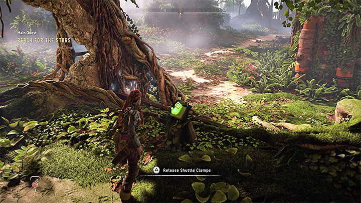 You'll end up in another location filled with machines which should be your priority - Horizon Forbidden West: Reach for the Stars - walkthrough - Main Storyline - Horizon Forbidden West Guide