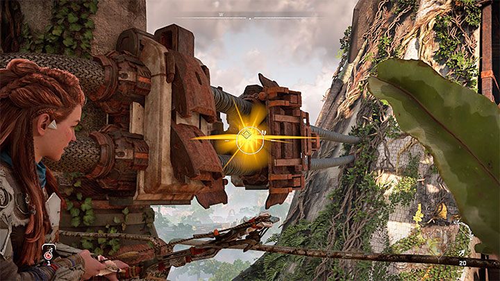 Your objective is to hit two Shuttle Cable Connectors - Horizon Forbidden West: Reach for the Stars - walkthrough - Main Storyline - Horizon Forbidden West Guide