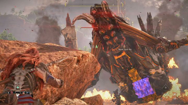 The second of the boss's attacks is very dangerous - it is a powerful charge - Horizon Forbidden West: Reach for the Stars - walkthrough - Main Storyline - Horizon Forbidden West Guide