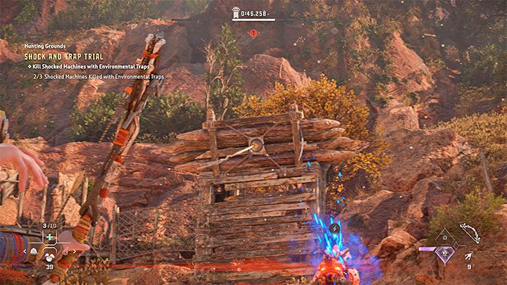 There are two types of environmental traps in this trial - Horizon Forbidden West: Hunting Grounds: The Daunt - walkthrough - Hunting grounds - Horizon Forbidden West Guide