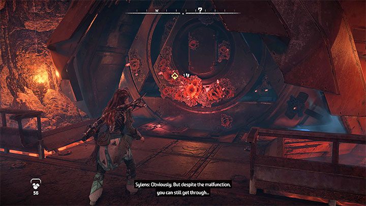 Attempting to use the facility's entrance will cause you to encounter a red flower and learn about the lockdown - Horizon Forbidden West: Deaths Door - walkthrough - Main Storyline - Horizon Forbidden West Guide