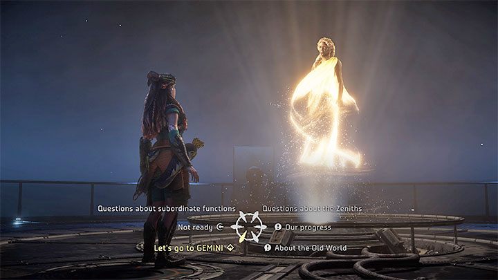 To progress this quest, you need to meet GAIA again - Horizon Forbidden West: GEMINI - walkthrough - Main Storyline - Horizon Forbidden West Guide
