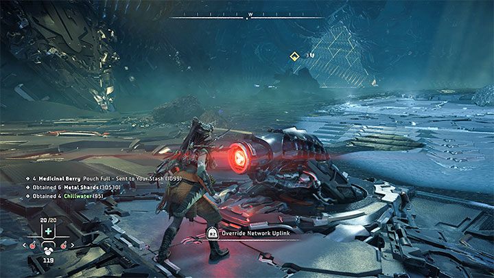 Reach the network link in the same room and use the spear on it as per usual - Horizon Forbidden West: GEMINI - walkthrough - Main Storyline - Horizon Forbidden West Guide