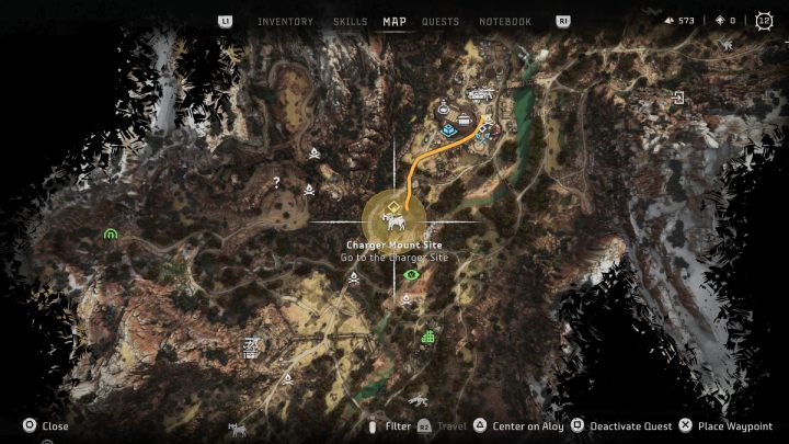 Head to the Chargers habitat - Horizon Forbidden West: Barren Light Salvage Contractor - List of all contracts - Contracts for scrap metal - Horizon Forbidden West Guide