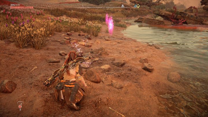 Go to the indicated location and start up focus mode - Horizon Forbidden West: Barren Light Salvage Contractor - List of all contracts - Contracts for scrap metal - Horizon Forbidden West Guide