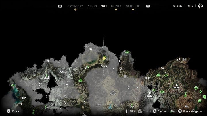 A large area around the Tallneck will be revealed to you - Horizon Forbidden West: Tallneck (Salt Bite) - location - Salt Bite - Horizon Forbidden West Guide