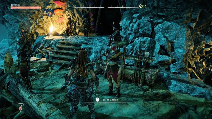 Talk to Gerrah in the Bulwark - Horizon Forbidden West: Call and Response - walkthrough - Favors - Horizon Forbidden West Guide
