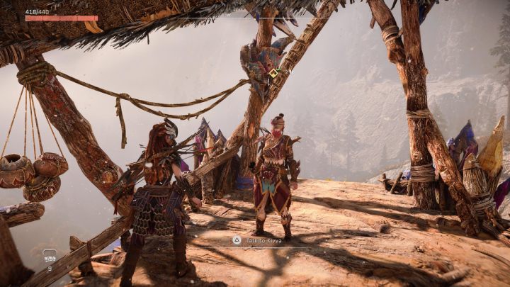 When you have killed all the machines, talk to Kivva - Horizon Forbidden West: Call and Response - walkthrough - Favors - Horizon Forbidden West Guide