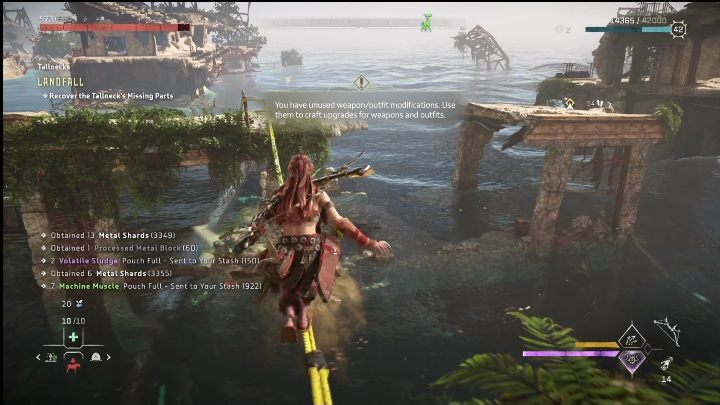 The next step is to walk on the yellow rope to the other side (there is no other way there) - Horizon Forbidden West: Tallneck (Landfall) - Location - Landing - Horizon Forbidden West Guide