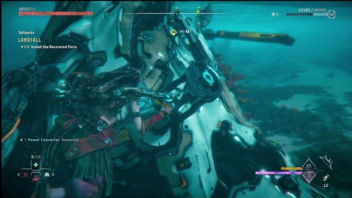 Go back to the Tallneck (however you want) and place the two necessary parts in it - Horizon Forbidden West: Tallneck (Landfall) - Location - Landing - Horizon Forbidden West Guide