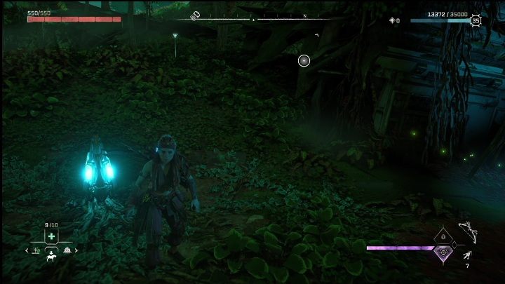 First you must destroy the vines blocking your path - Horizon Forbidden West: Black Boxes - locations - Secrets & Collectibles - Horizon Forbidden West Guide