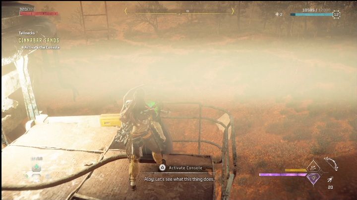 This won't start it just yet though - Horizon Forbidden West: Tallneck (Cinnabar Sands) - location - Cinnabar Sands - Horizon Forbidden West Guide