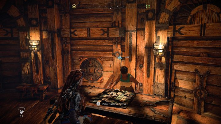 Talk to Salma at the tavern in Chainscrape - Horizon Forbidden West: Learning Machine Strike - walkthrough - Favors - Horizon Forbidden West Guide
