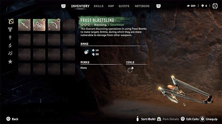 You automatically receive your first Blastsling during the Reach for the Stars main quest - Horizon Forbidden West: First weapons - how to get them at the beginning of the game? - Combat - Horizon Forbidden West Guide