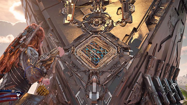 You must also use the Pullcaster to pull out the grid from the image above - Horizon Forbidden West: The Point of the Lance - walkthrough - Main Storyline - Horizon Forbidden West Guide
