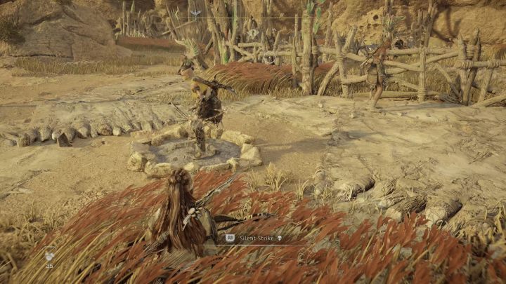 After getting rid of the patrol, you can deal with the rebels standing by the machine pens - Horizon Forbidden West: The Bristlebacks - walkthrough - Side quests - Horizon Forbidden West Guide