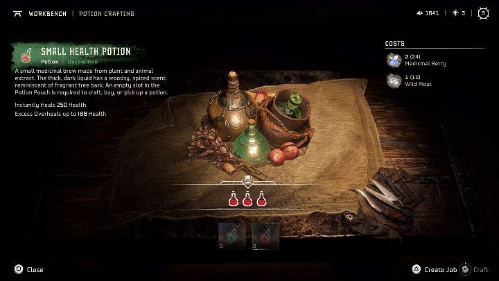 To obtain health potions in Horizon Forbidden West you can find them, buy them from traders or craft them yourself using workbenches - Horizon Forbidden West: Healing - how to restore health? - Character and statistics - Horizon Forbidden West Guide