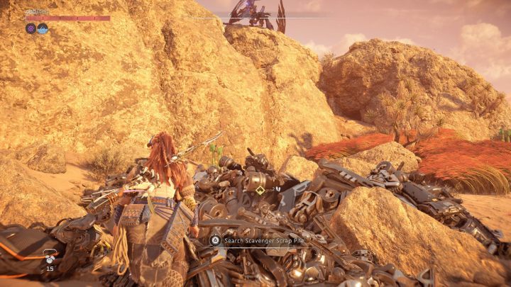 Once you're there you must kill the machine or wait for it to fly away - Horizon Forbidden West: Stillsands - list of all contracts - Salvage Contracts - Horizon Forbidden West Guide