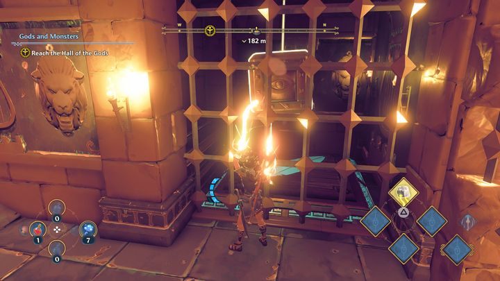 While you are down there, use the Godly Power of Heracles' Strength to lift the block, and then lower it onto the pressure plate - Immortals Fenyx Rising: Chests (Clashing Rocks) - map - Clashing Rocks - Immortals Fenyx Rising Guide