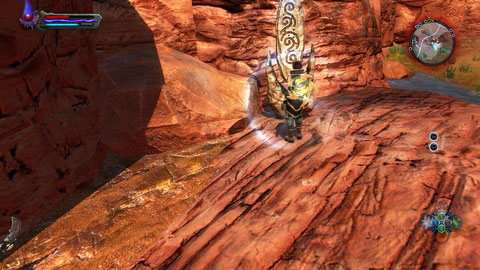 The stone is located on a rocky river bank, on the east end of the location - Apotyre | Detyre, Klurikon and Alabastra Lorestones - Lorestones - Kingdoms of Amalur: Reckoning Game Guide & Walkthrough