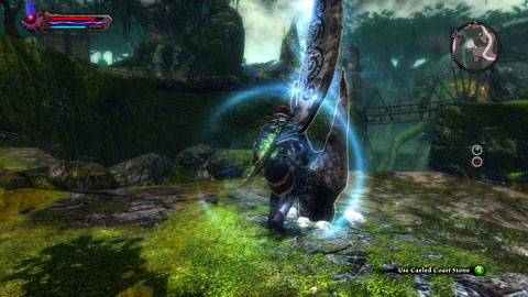 The stone stands next to the entrance to Sinsear undergrounds - Caeled Coast | Detyre, Klurikon and Alabastra Lorestones - Lorestones - Kingdoms of Amalur: Reckoning Game Guide & Walkthrough