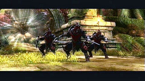 After the conversation, you will be attacked by a group of enemies - Into the Light | Walkthrough - Walkthrough - Kingdoms of Amalur: Reckoning Game Guide & Walkthrough