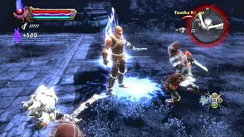 With the arrival of the next group of enemies, your fate bar will charge automatically and you will be enter the so-called reckoning mode (hold down LT+RT) - Into the Light | Walkthrough - Walkthrough - Kingdoms of Amalur: Reckoning Game Guide & Walkthrough