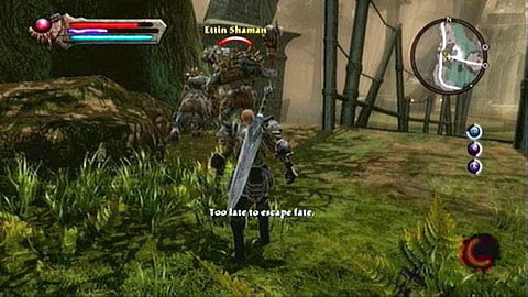 Right before entering the dungeon, you will see Agarth fighting Ettins - Into the Light | Walkthrough - Walkthrough - Kingdoms of Amalur: Reckoning Game Guide & Walkthrough