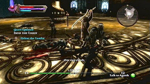 However you wont be able to celebrate too long, as soon enough you will be attacked by a Tuatha group - Into the Light | Walkthrough - Walkthrough - Kingdoms of Amalur: Reckoning Game Guide & Walkthrough