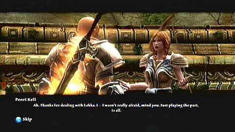 Soon afterwards you will be approached by Penri Kell if you choose the upper option, you will lose the ring and receive 396 gold in return - Odarath II - p. 1 | Side missions - Side missions - Kingdoms of Amalur: Reckoning Game Guide & Walkthrough